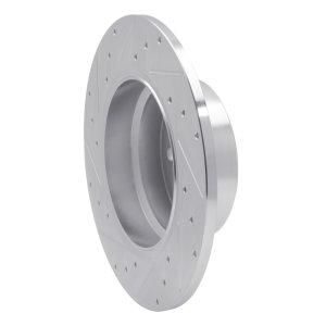 BMW X5 Brake Rotor (1) - Rear Right - R1 Concepts - Drilled & Slotted - Silver - `00-`06